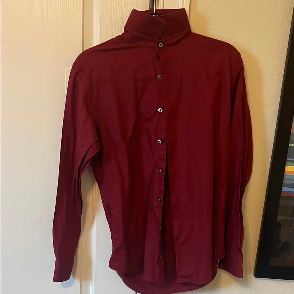 Apt. 9 Red Dress Shirt Long Sleeve